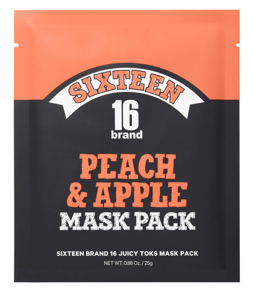 16 Brand 16 Juicy Toks Mask Pack Peach Apple