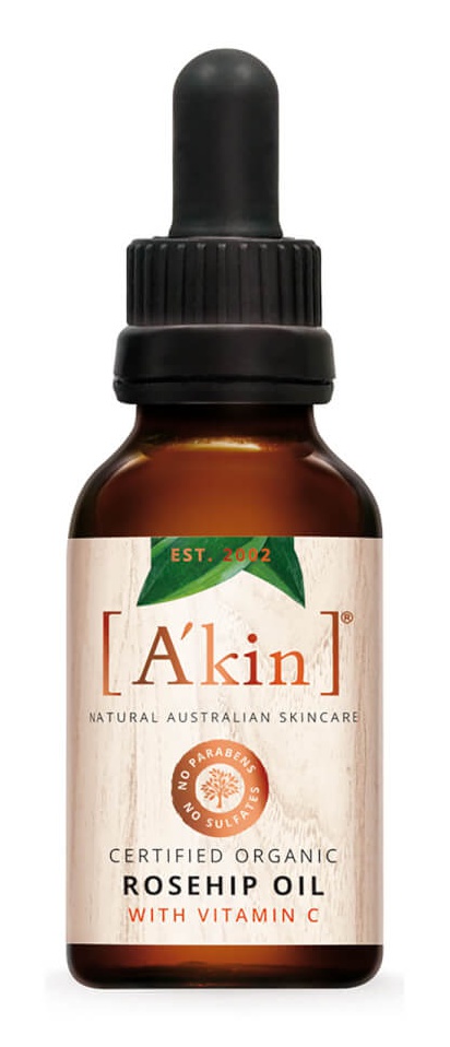A'KIN Certified Organic Rosehip Oil with Vitamin C