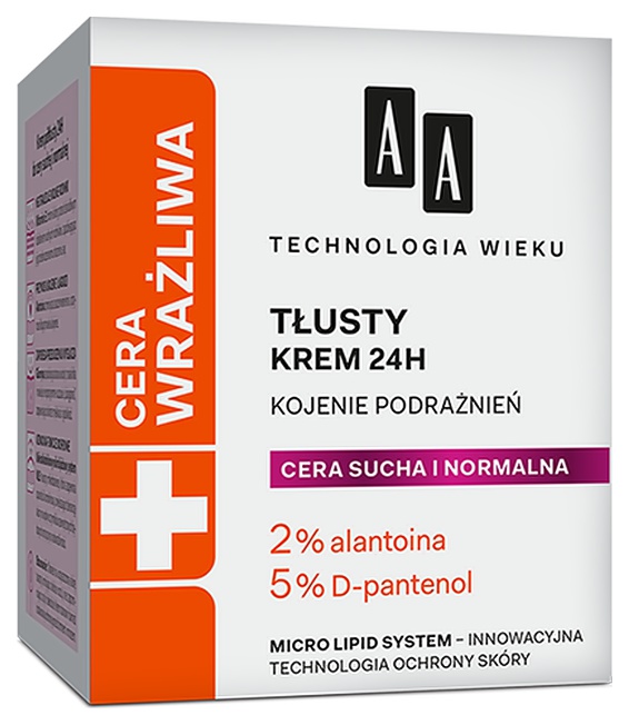 AA Cera Wrażliwa Krem Tłusty 24h