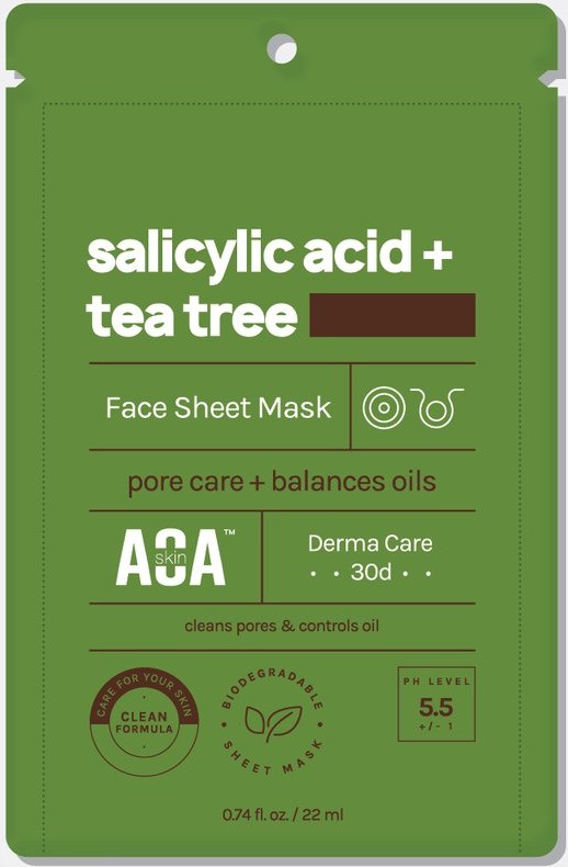 AOA Skin Aoa Salicylic Acid And Tea Tree Sheet Mask