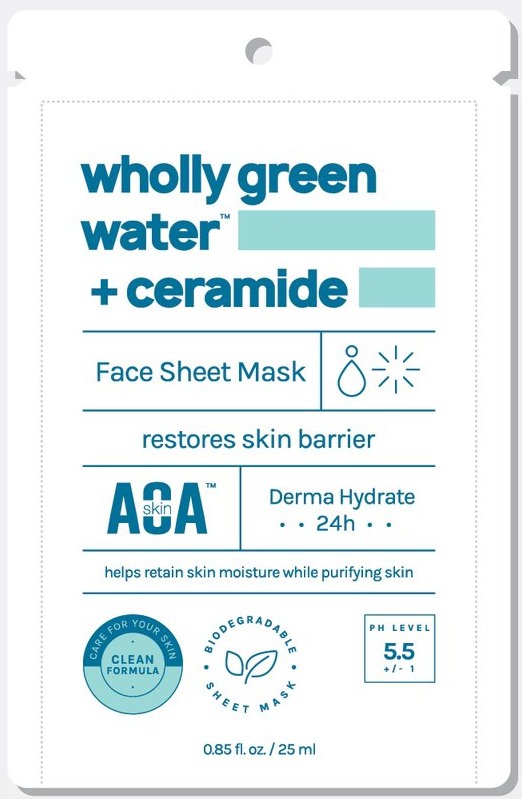AOA Skin Wholly Green Water + Ceramide Sheet Mask