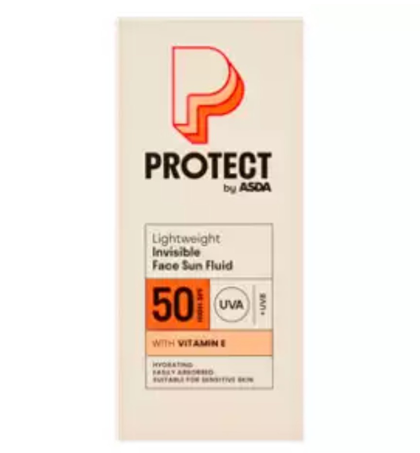 ASDA Protect Lightweight Invisible Face Sun Fluid SPF50
