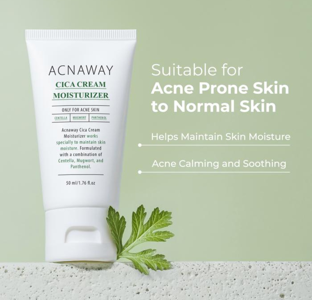 Acnaway Cica Cream Moisturizer for Acne Prone Skin