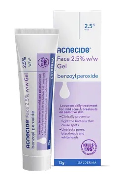 Acnecide Face Gel Spot Treatment With 2.5% Benzoyl Peroxide