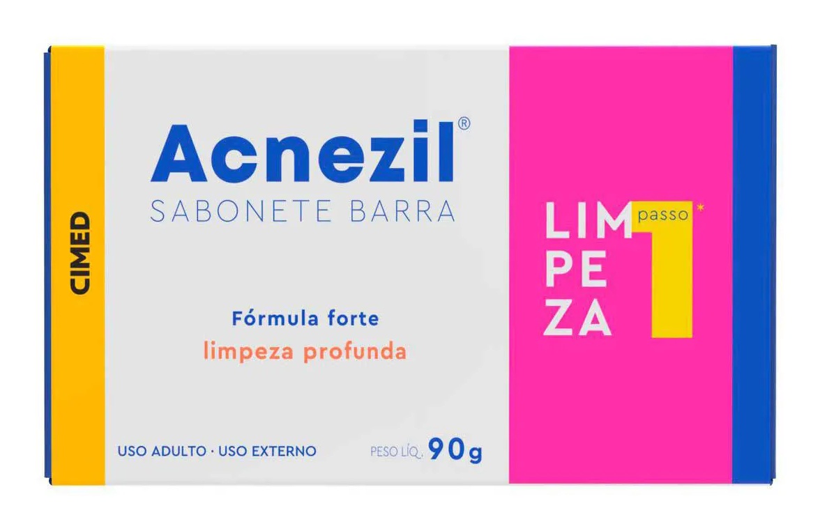Acnezil Sabonete Em Barra Fórmula Forte Limpeza Profunda