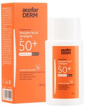 Acofar DERM Emulsión Facial Ultraligera SPF50+