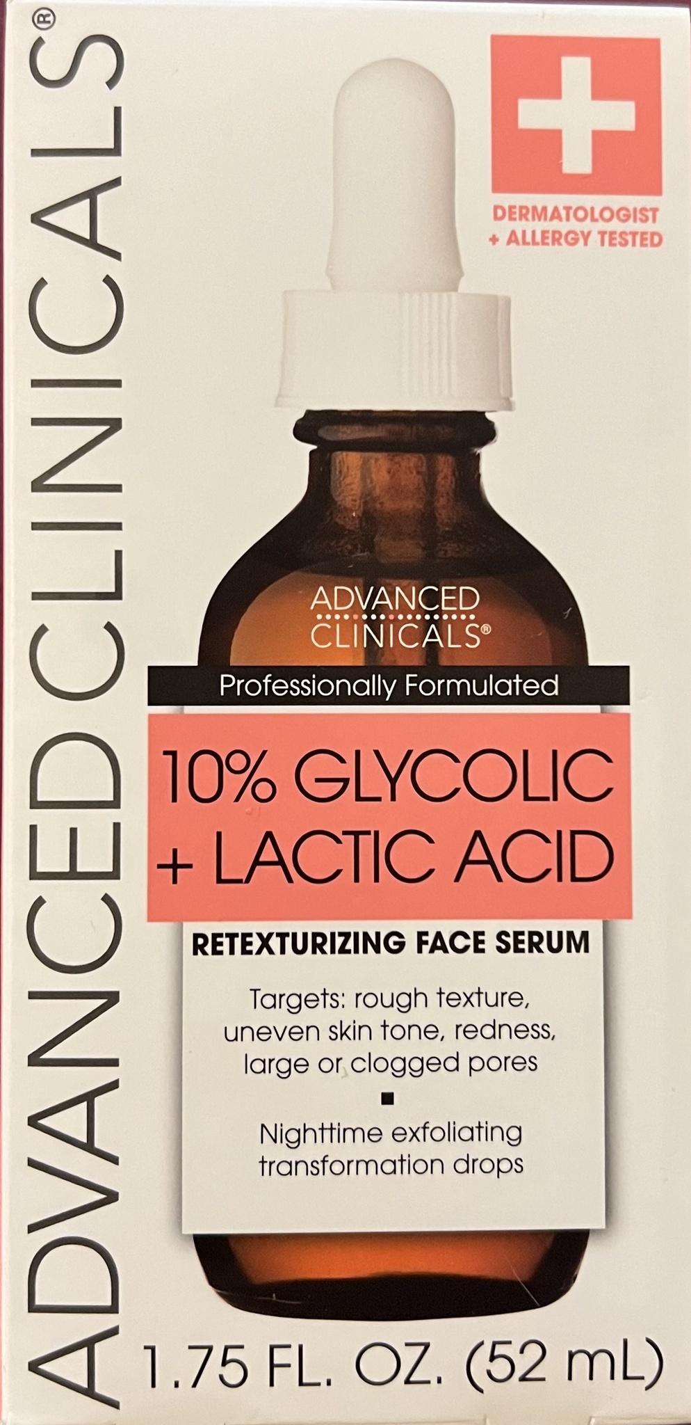 Advanced Clinicals 10% Glycolic Acid + Lactic Acid