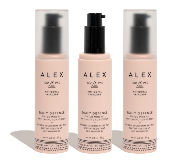 Alex MD PHD SPF 50+ Daily Defense Tinted Mineral Anti-aging Sunscreen