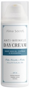 Alma Secret Anti-Wrinkle Day Cream With Grape Pepita, Centella & Resveratrol. SPF 20