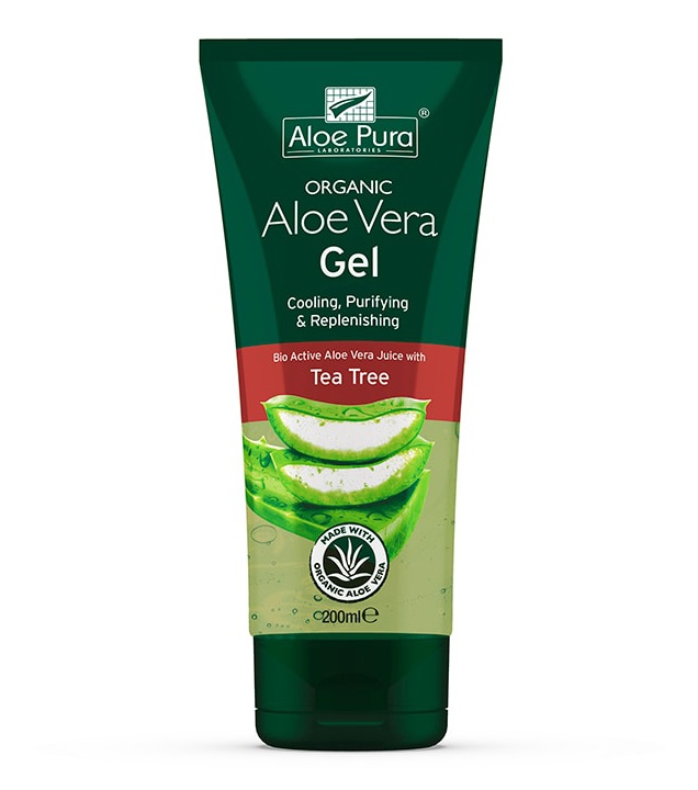 Aloe Pura Aloe Vera Gel With Antiseptic Tea Tree Oil