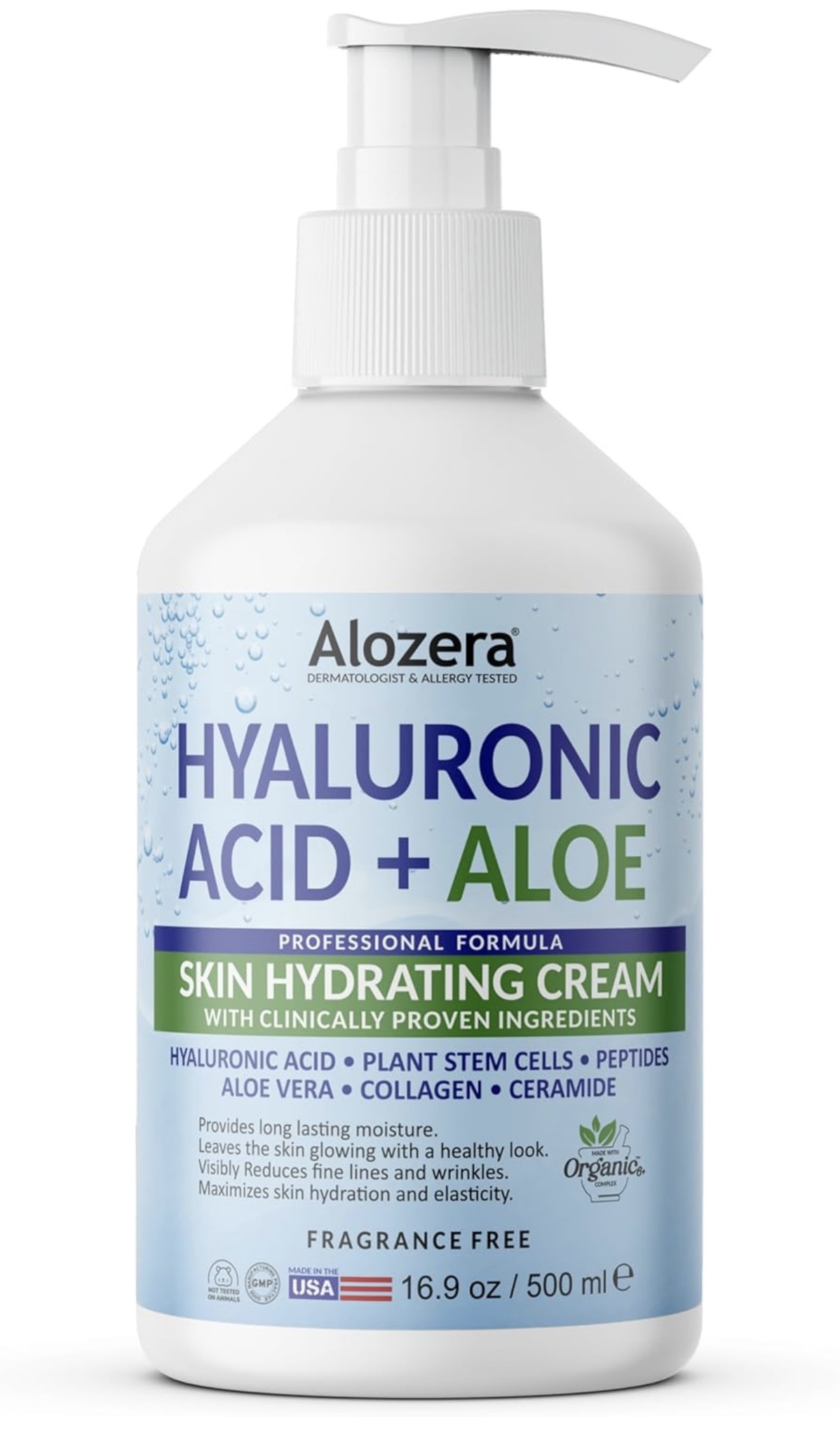 Alozera Hyaluronic Acid + Aloe Professional Formula Skin Hydrating Cream