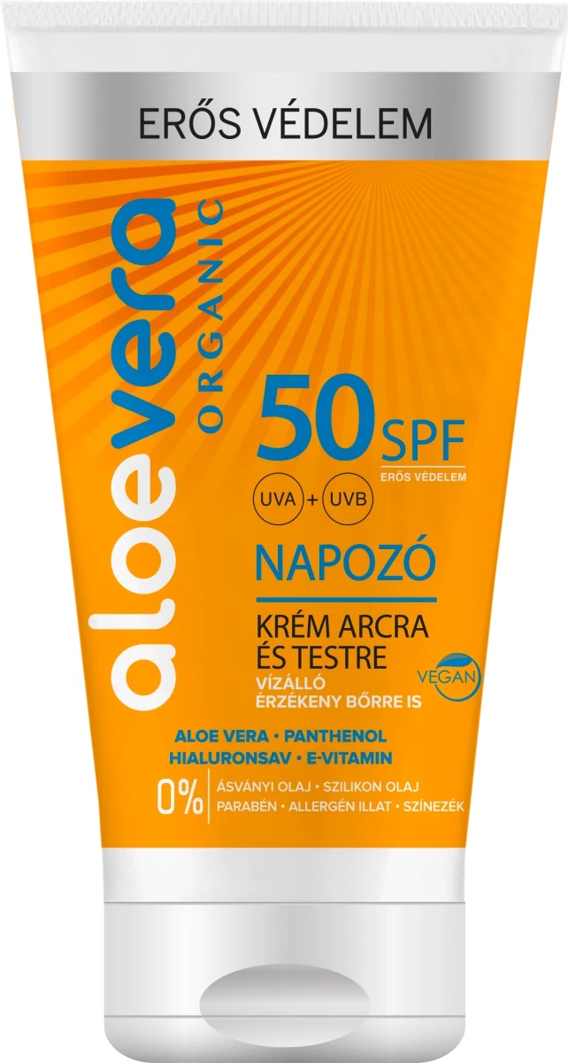 Alveola Aloe Vera Napozó Krém Arcra És Testre SPF 50