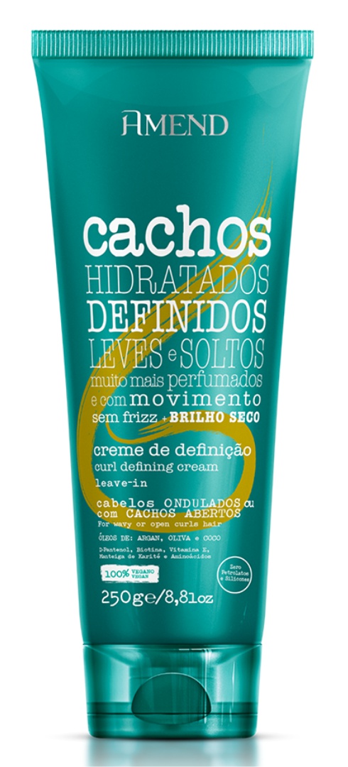Amend Leave-in Para Cabelos Ondulados Ou Com Cachos Abertos Cachos