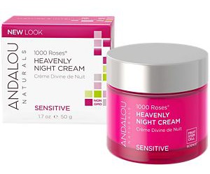 Andalou Naturals 1000 Roses, Heavenly Night Cream, Sensitive