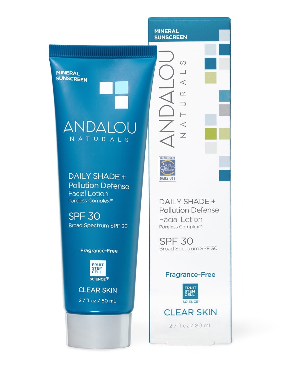 Andalou Naturals Clear Skin Daily Shade Pollution Defense Mineral Sunscreen SPF 30