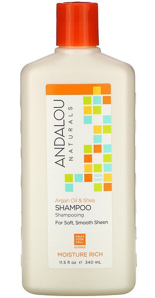 Andalou Naturals Moisture Rich, For Soft, Smooth Sheen, Argan Oil & Shea Shampoo