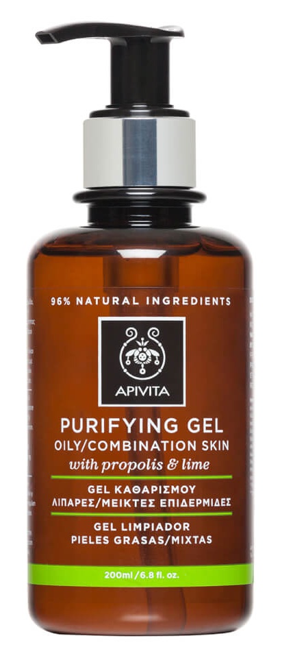 Apivita Cleansing Gel For Oily/Combination Skin With Propolis & Lime