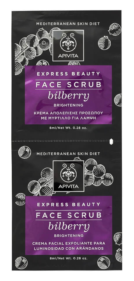 Apivita Express Brightening Face Scrub (Bilberry)