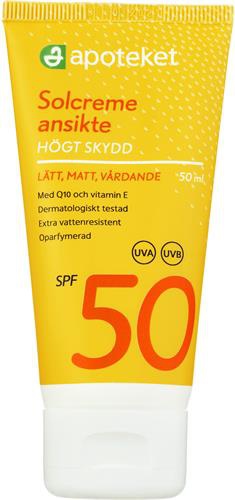 Apoteket Solcreme Ansikte SPF 50