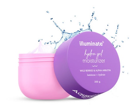 Aqualogica Illuminate + Hydra Gel Moisturizer With Wild Berries & Alpha Arbutin-200g|24 Hour Intense Hydration|water-like Gel Texture|non-sticky & Quick Absorbing For Luminous Skin