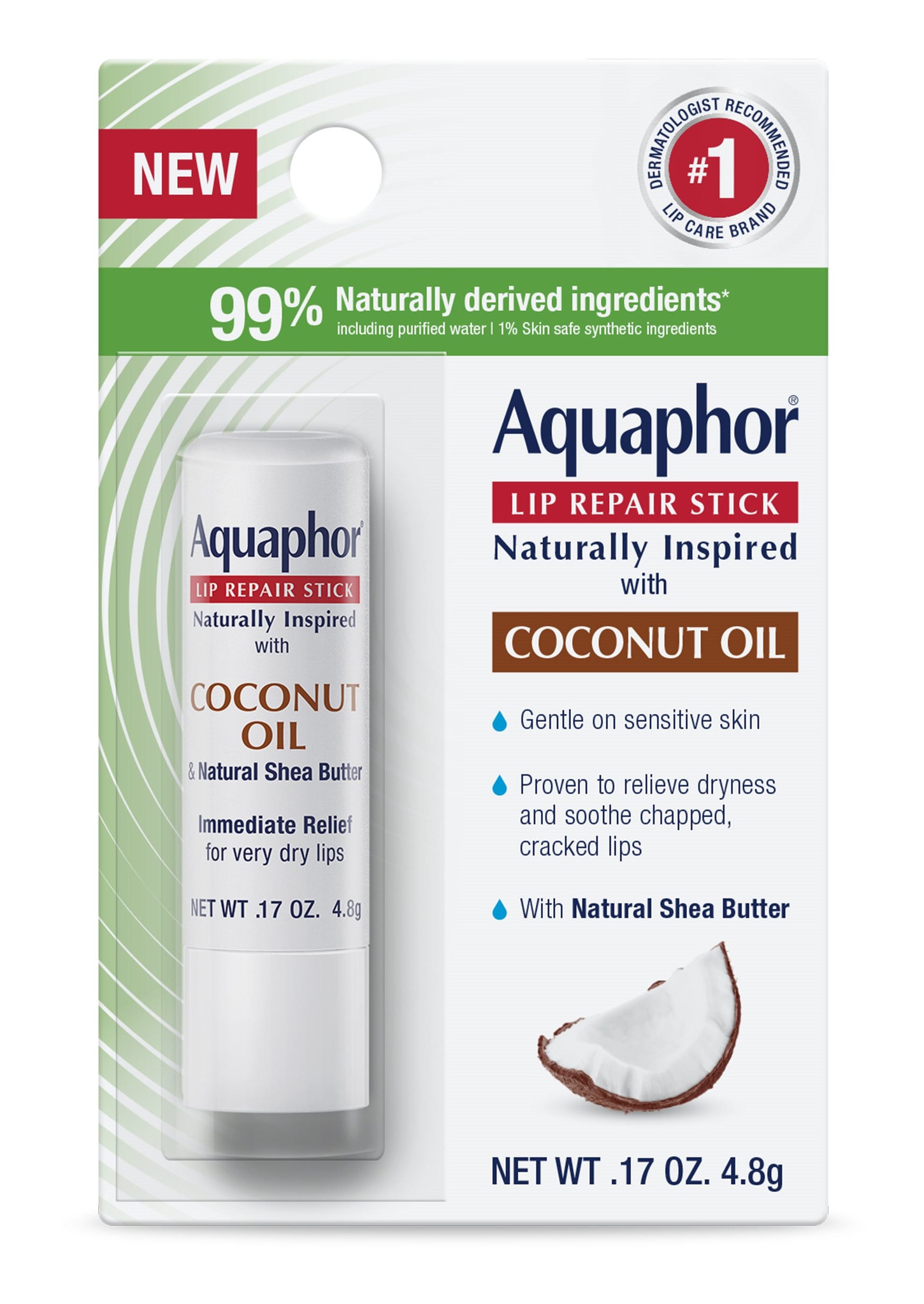 Aquaphor Lip Repair Stick For Immediate Relief - Coconut