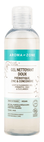 Aroma Zone Gel Nettoyant Doux Prébiotique, Zinc & Concombre