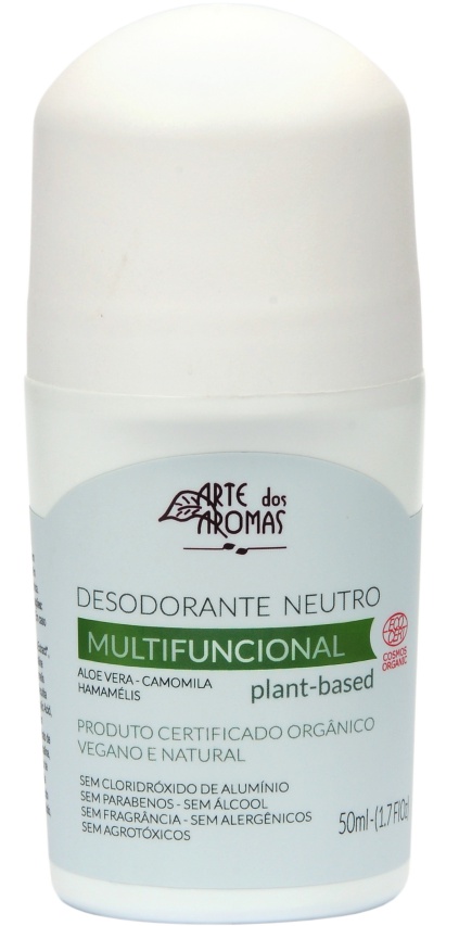 Arte dos Aromas Desodorante Neutro Certificado Orgânico Ecocert Cosmos