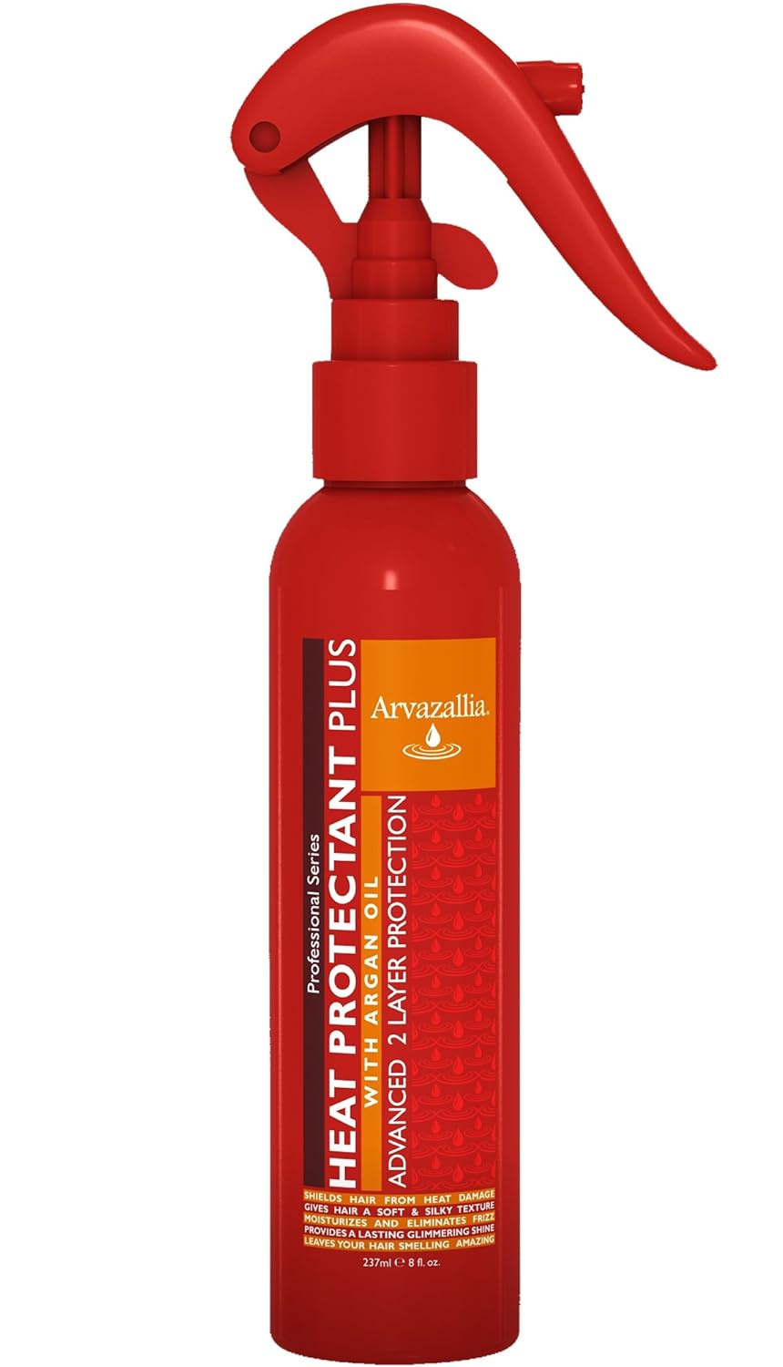 Arvazallia Heat Protectant Spray With Argan Oil - Professional Grade Thermal Protector