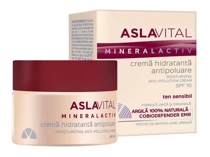 Aslavital Cremă Hidratantă Antipoluare SPF10