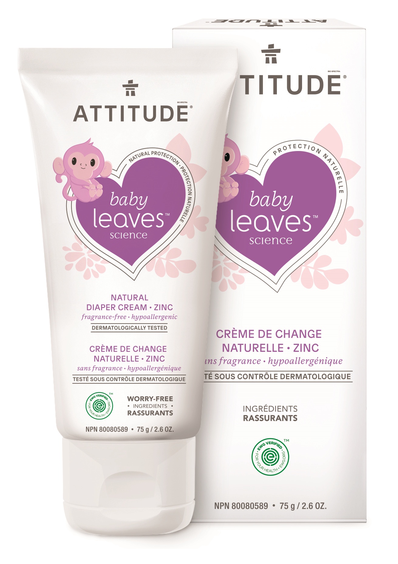 Attitude Baby Leaves Diaper Zinc Cream