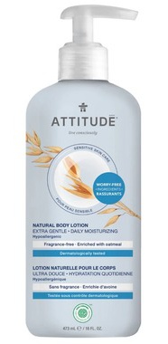 Attitude Sensitive Skin Body Lotion Extra Gentle Unscented
