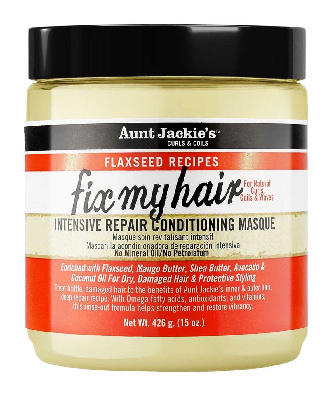 Aunt Jackie's Flaxseed Recipes Fix My Hair Intensive Repair Conditioning Masque