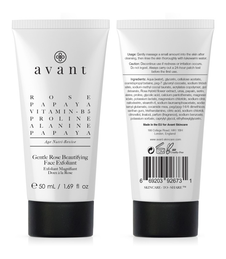 Avant Gentle Rose Beautifying Face Exfoliant