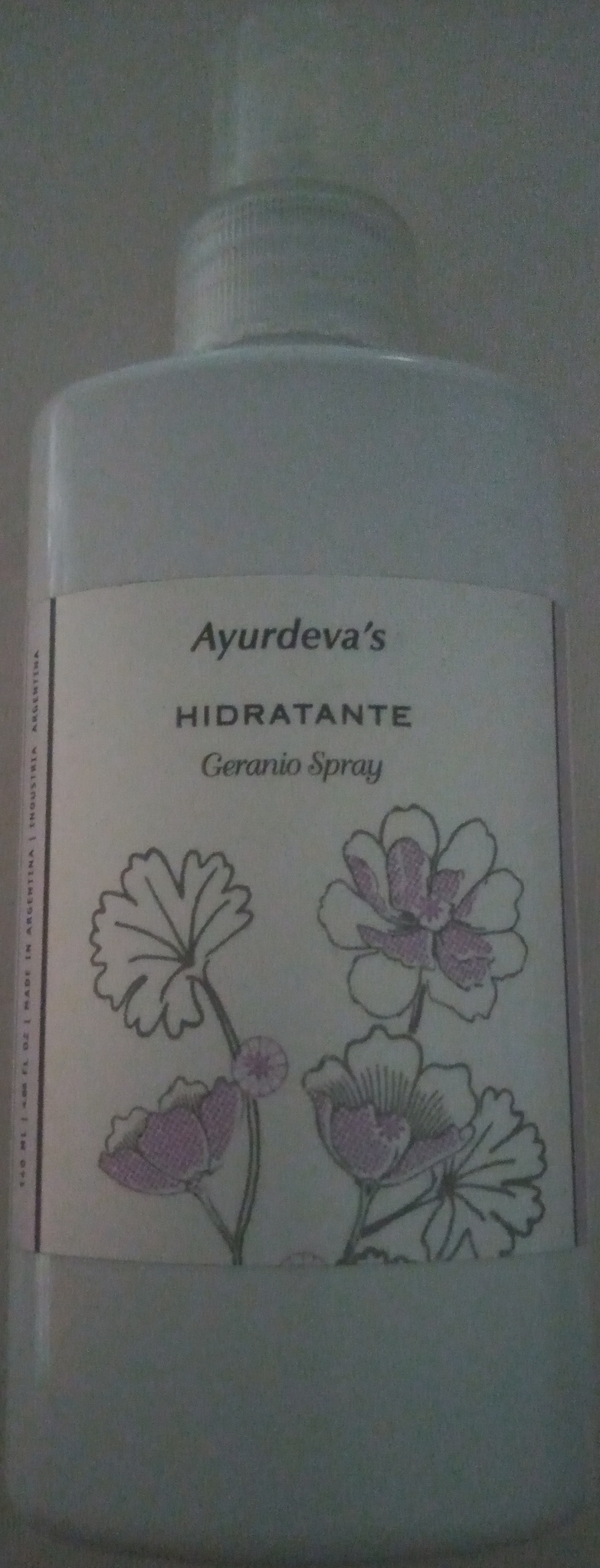 Ayuderva's Hidratante Geranio Spray