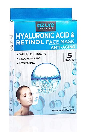 Azure Hyaluronic Acid & Retinol Anti Aging Sheet Face Mask