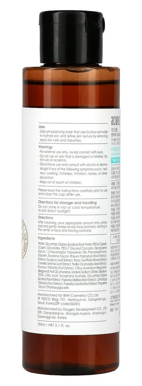 BNH cosmetics Acwell Licorice Cleaning Toner