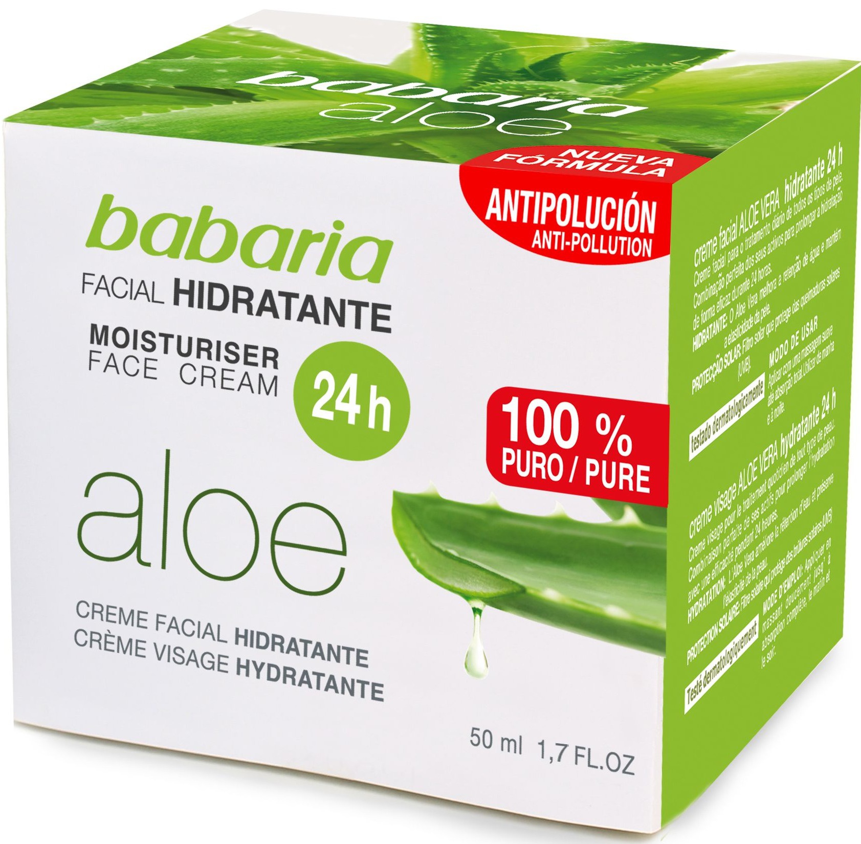 Babaria 24-hour Moisturising Face Cream Aloe Vera