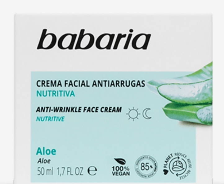 Babaria Crema Facial Antiarrugas Aloe