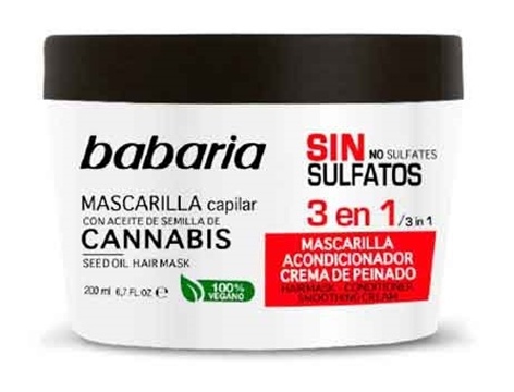Babaria Mascarilla Capilar 3 En 1 Con Aceite De Semilla De Cannabis