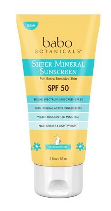 Babo Botanicals Sheer Mineral Sensitive Gentle Sunscreen Lotion - SPF 50