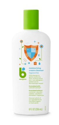 Babyganics Moisturizing Therapy Cream Wash, Fragrance Free - 8Oz Bottle