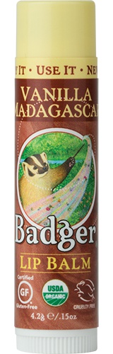 Badger Classic Organic Lip Balm - Vanilla Madagascar