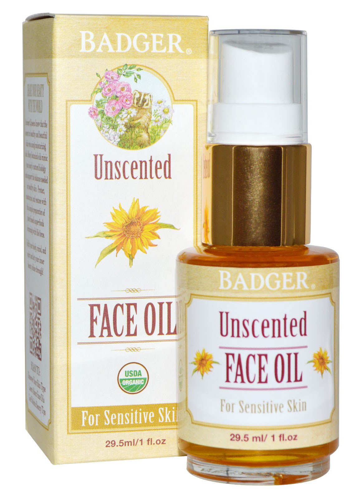 Badger Company Unscented Face Oil For Sensitive Skin