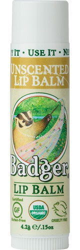 Badger Unscented Lip Balm