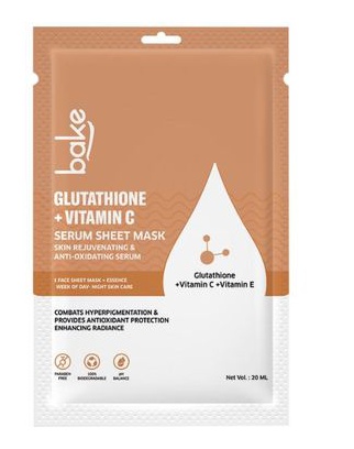 Bake L-glutathione Sheet Mask For Glowing Skin