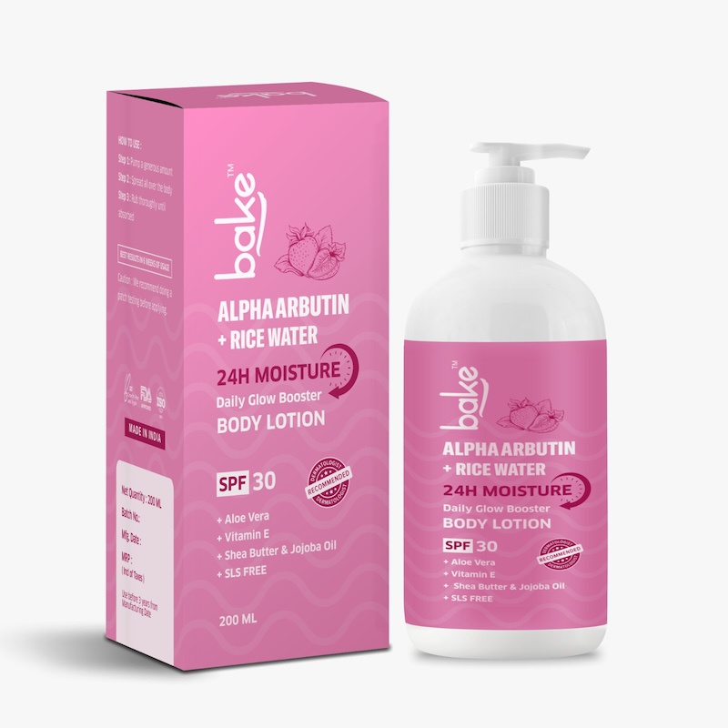 Bake cosmetics Alpha Arbutin+rice Water Body Lotion SPF 30 Pa+++