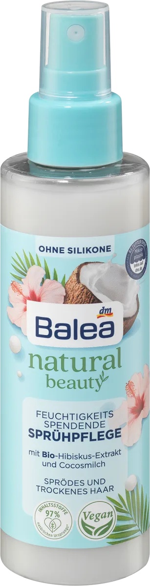 Balea Natural Beauty Feuchtigkeits Spendende Sprühpflege