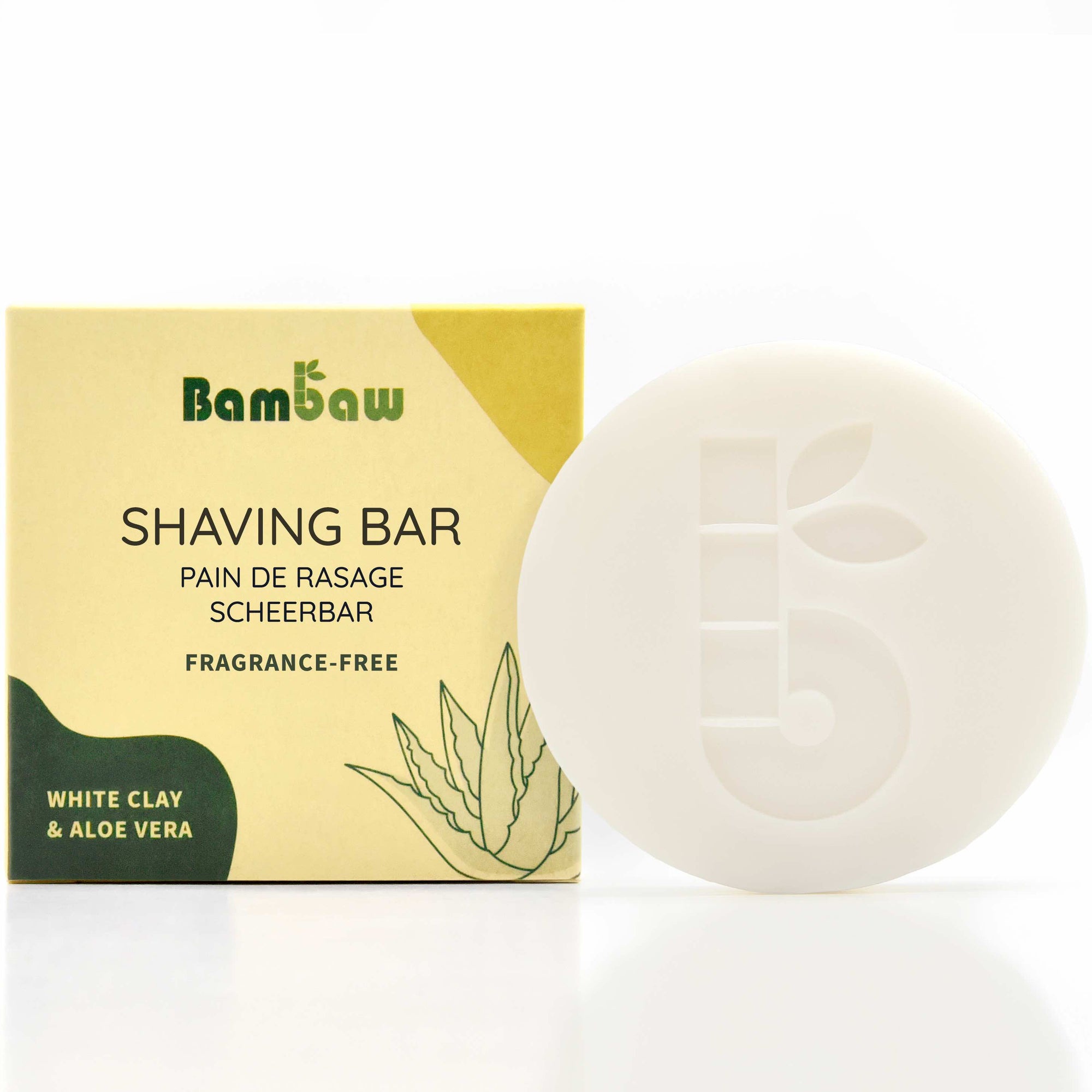 Bambaw Shaving Soap Bar Organic White Clay
