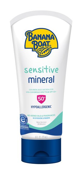 Banana Boat Sensitive 100% Mineral Sunscreen Lotion