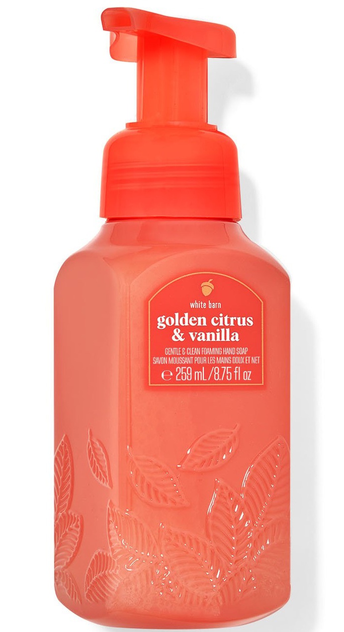 Bath & Body Works White Barn Golden Citrus & Vanilla Gentle & Clean Foaming Hand Soap